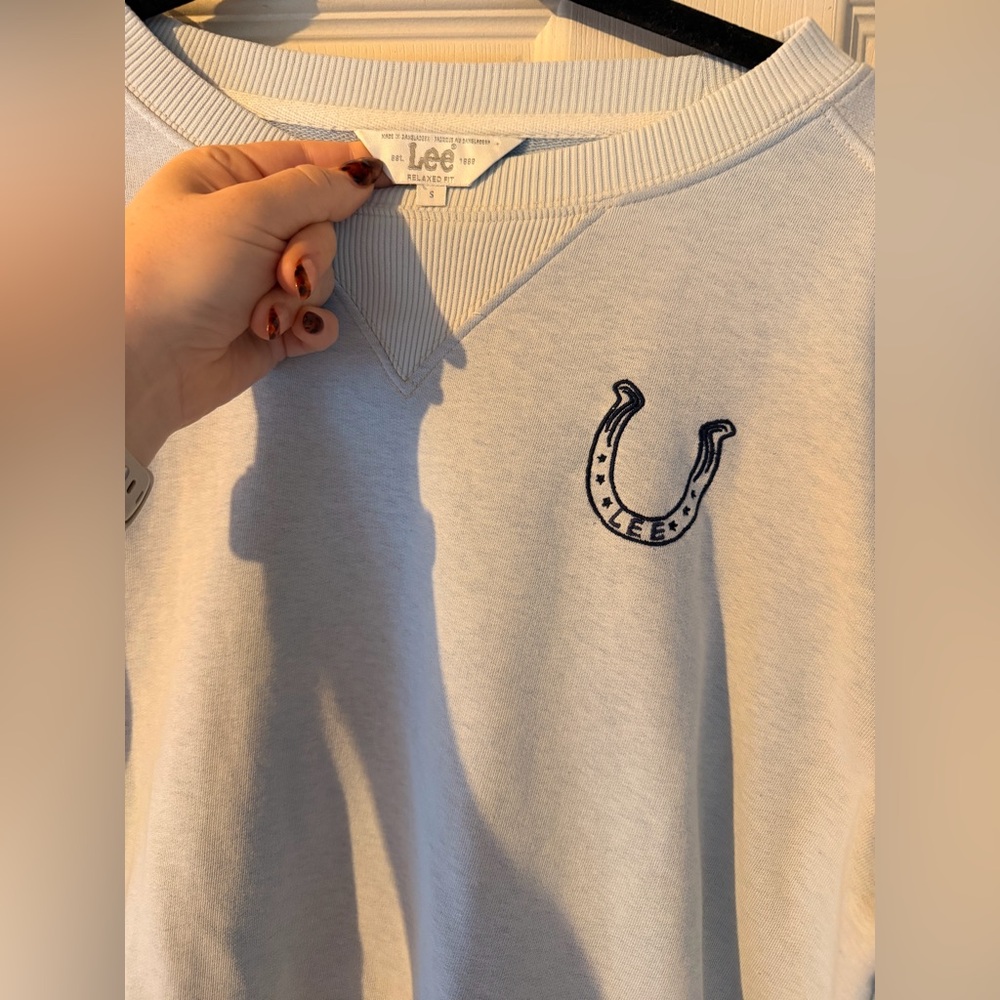 Free People/Lee Raglan Sleeve Sweatshirt | Horseshoe Logo | Size Small - Picture 3 of 3